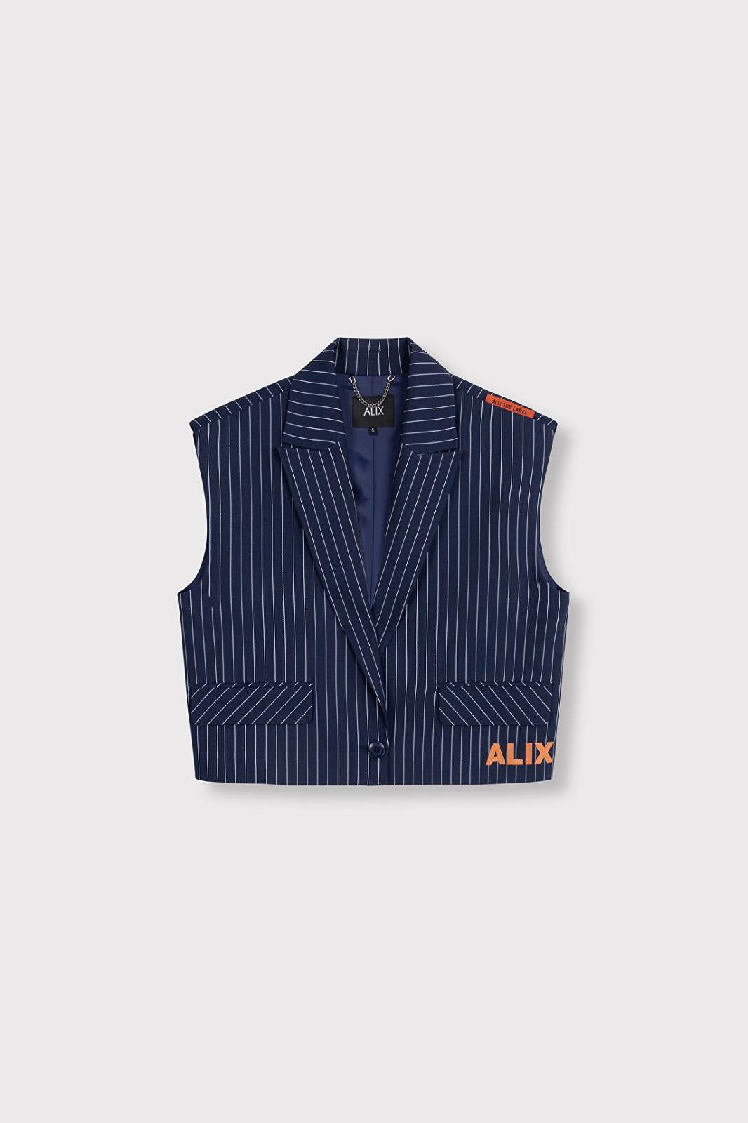 Woven Striped Waistcoat