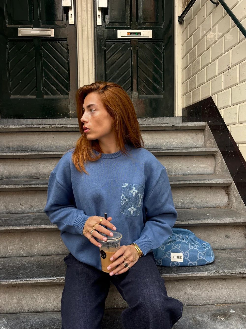 PULL/SWEAT BLAUW/LV BLAUW