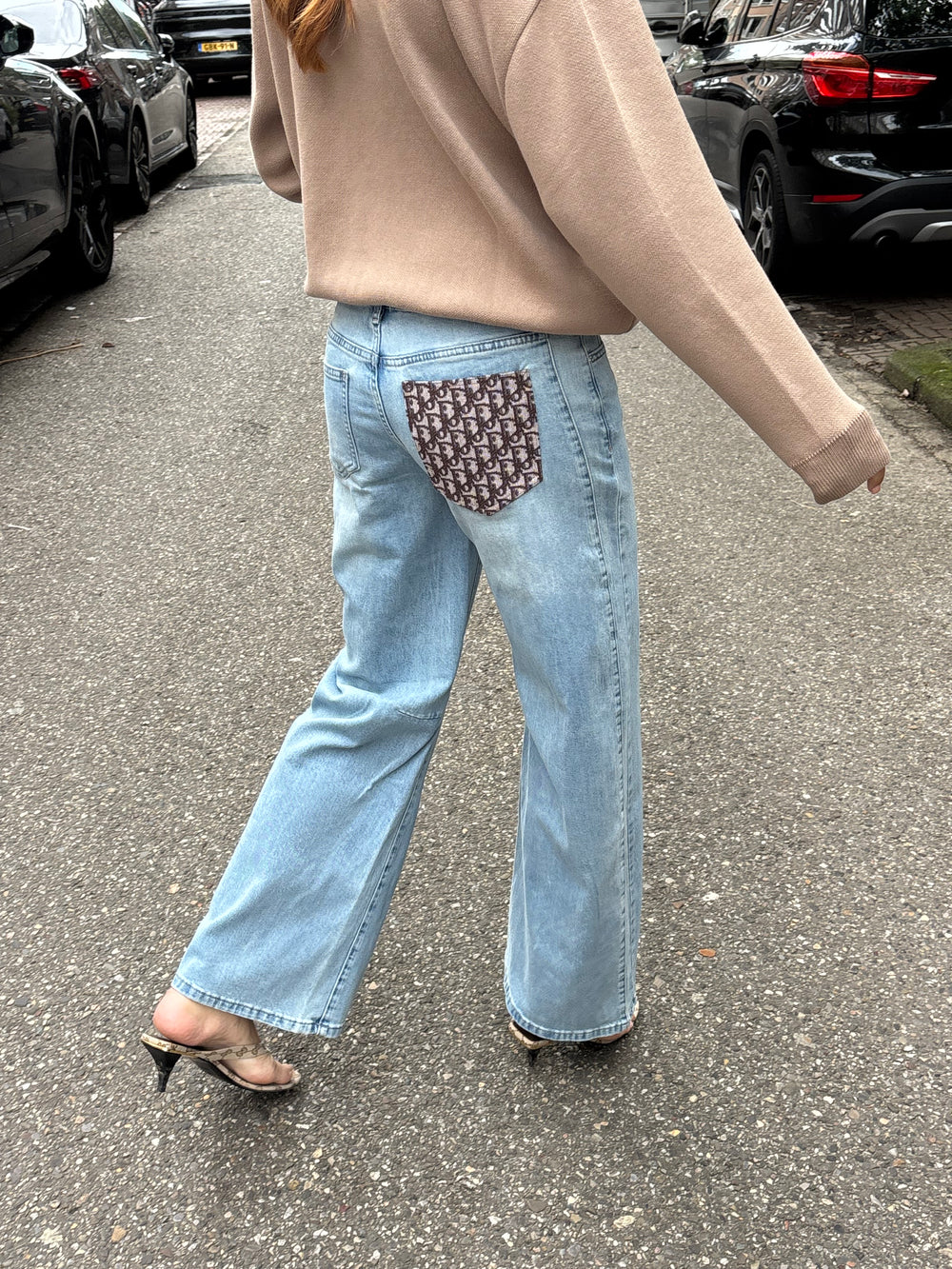 JEANS BLAUW/DIOR BRUIN