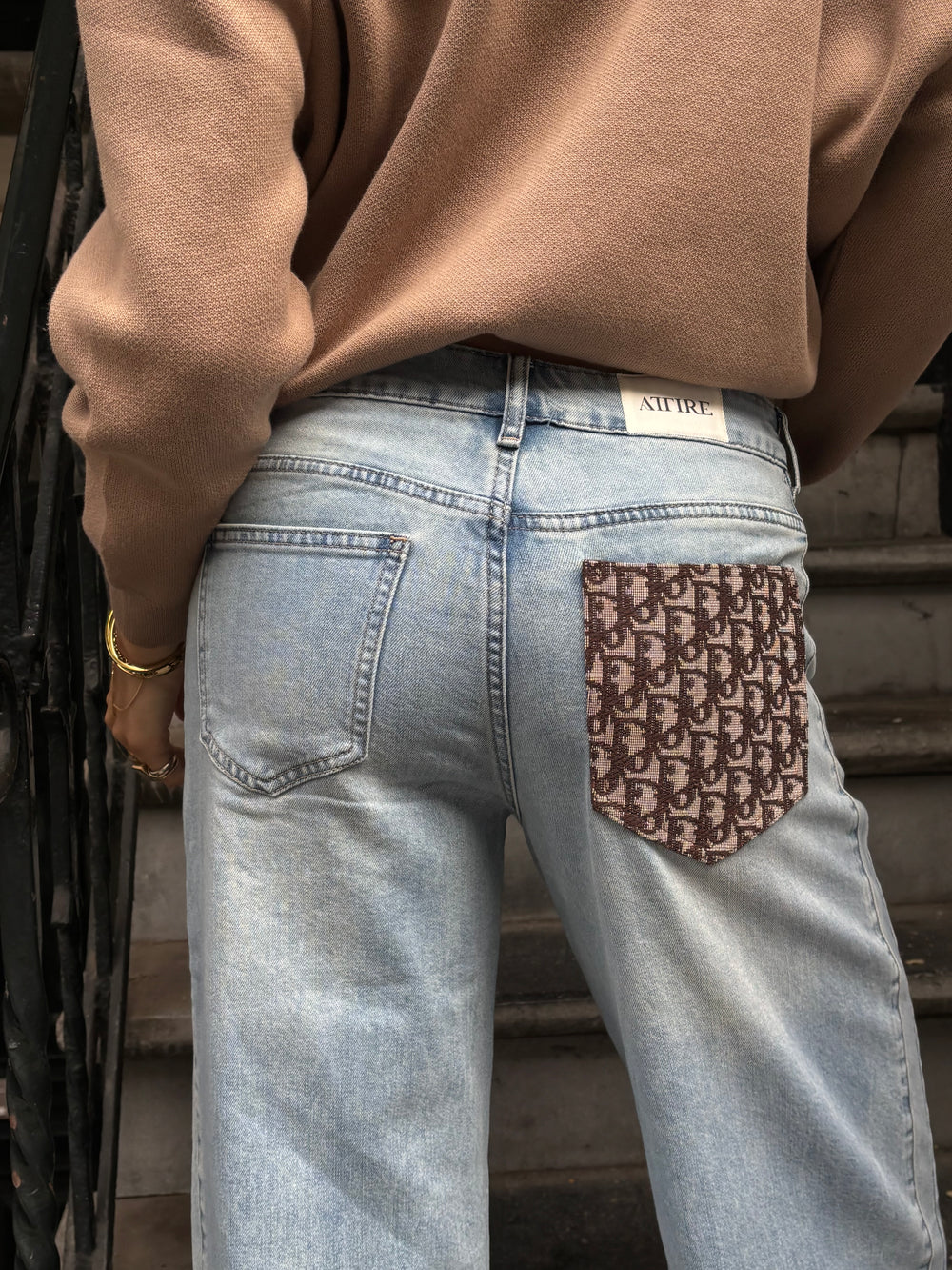 JEANS BLAUW/DIOR BRUIN