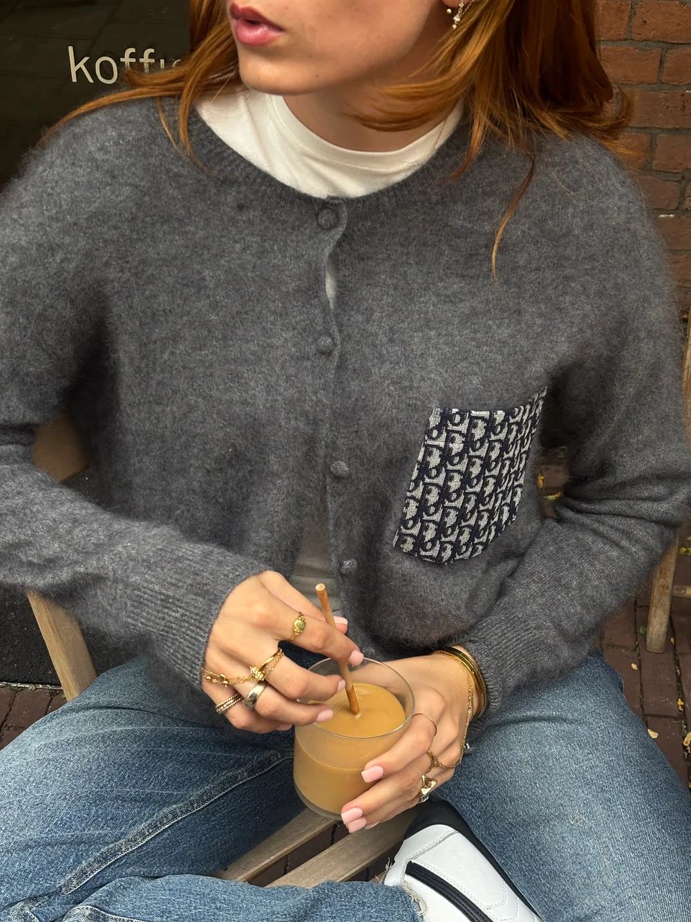 CARDIGAN CASHMERE GRIJS