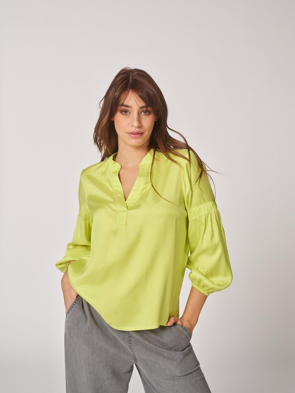 BLOUSE LS-*-UNI-YELLOW BRIGHT