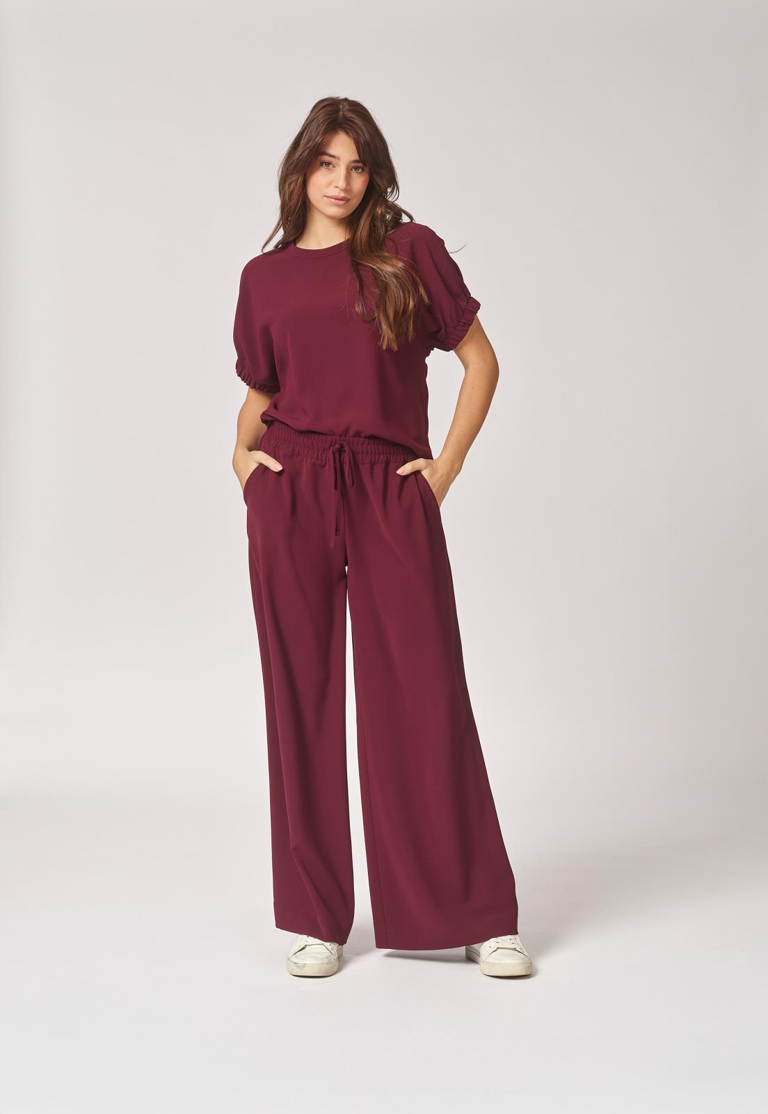PANTS DRESSED L-*-UNI-AUBERGINE