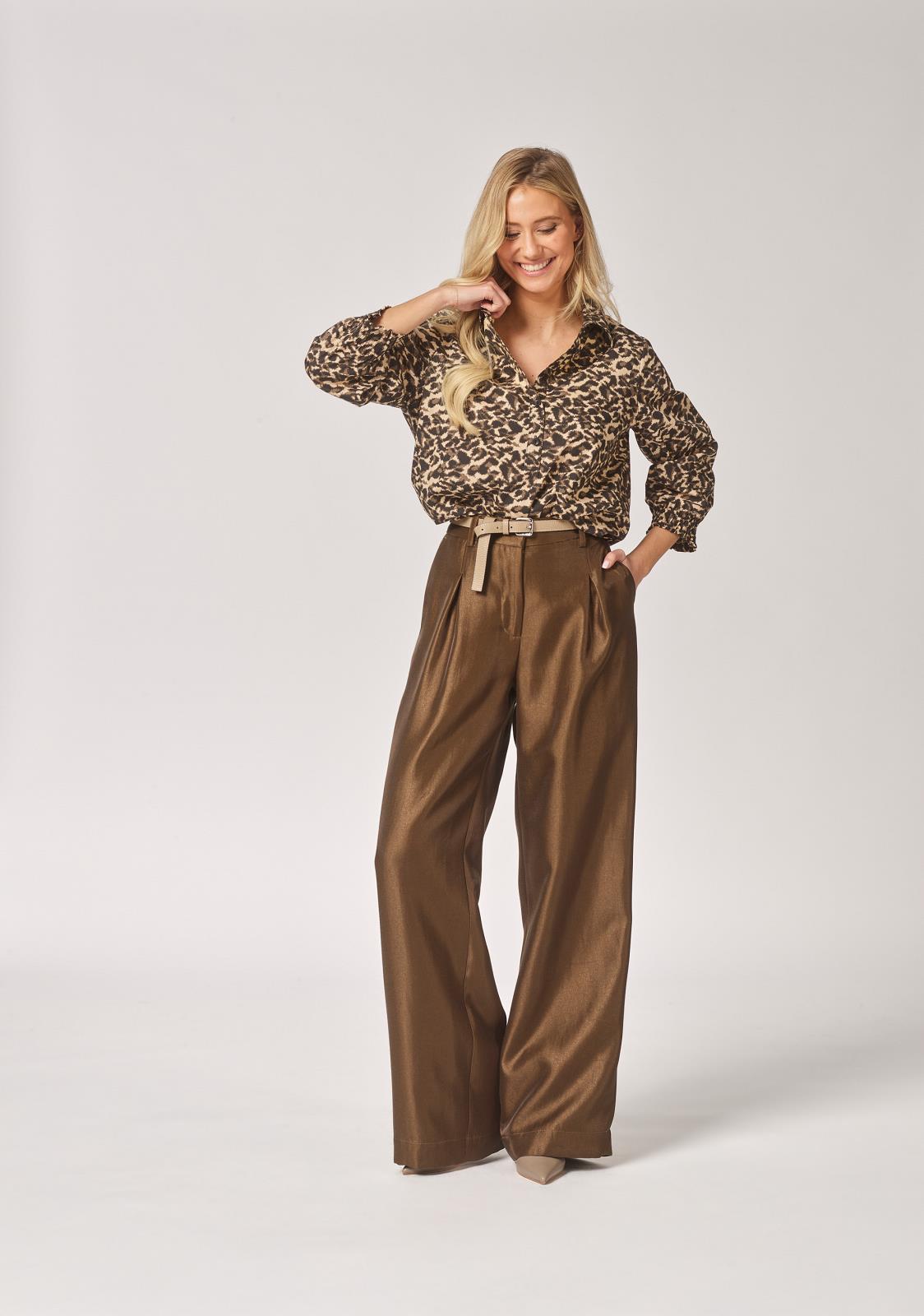 BLOUSE 3/4S-*-PRINT-BEIGE