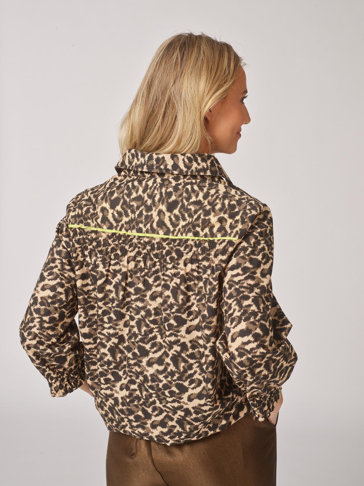 BLOUSE 3/4S-*-PRINT-BEIGE