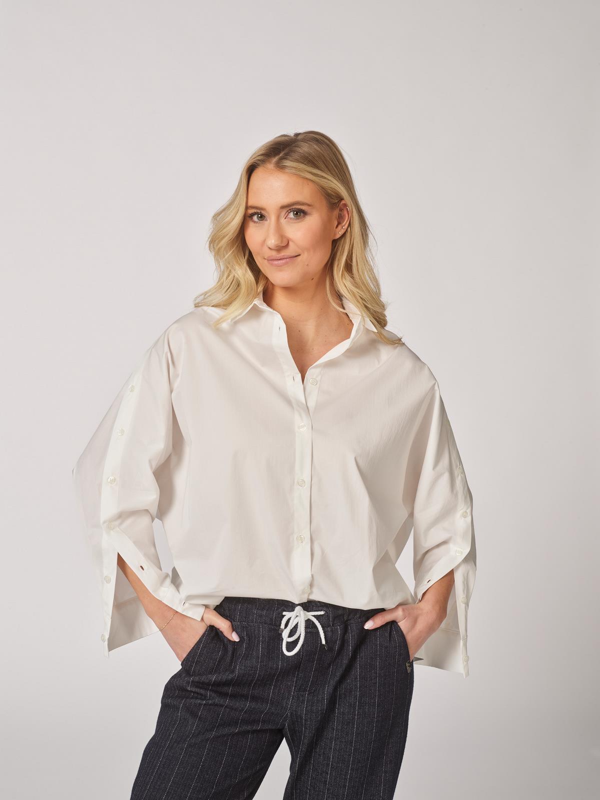 BLOUSE LS-*-UNI-WHITE