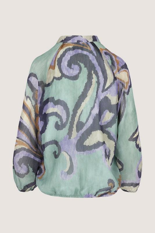BLOUSE LS-*-UNI-TURQUOISE