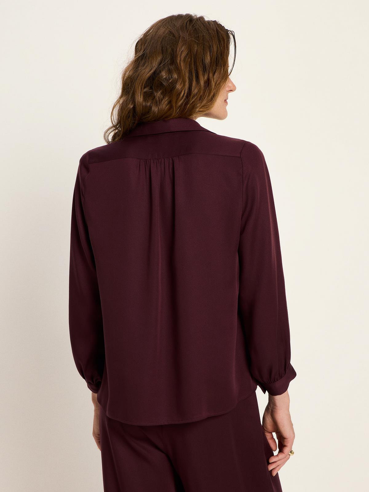 BLOUSE LS-*-UNI-AUBERGINE