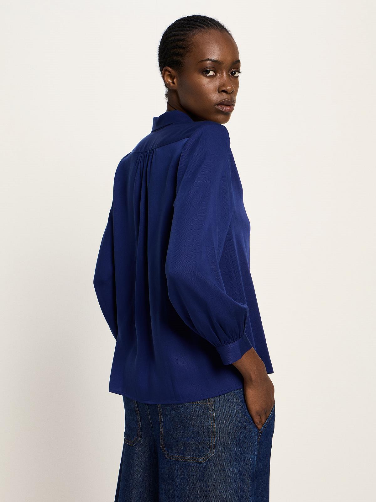 BLOUSE LS-*-UNI-INDIGO