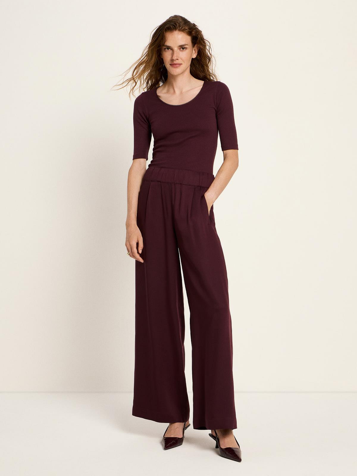 PANTS DRESSED L-*-UNI-AUBERGINE