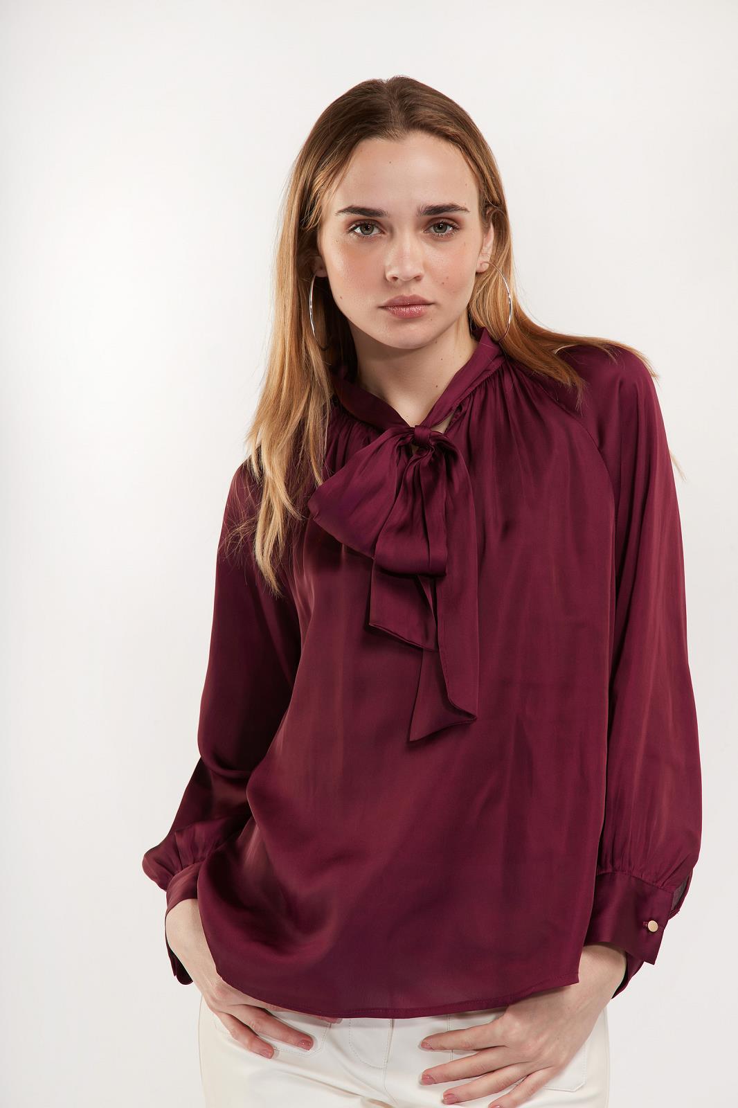 BLOUSE LS-*-UNI-Bordeaux