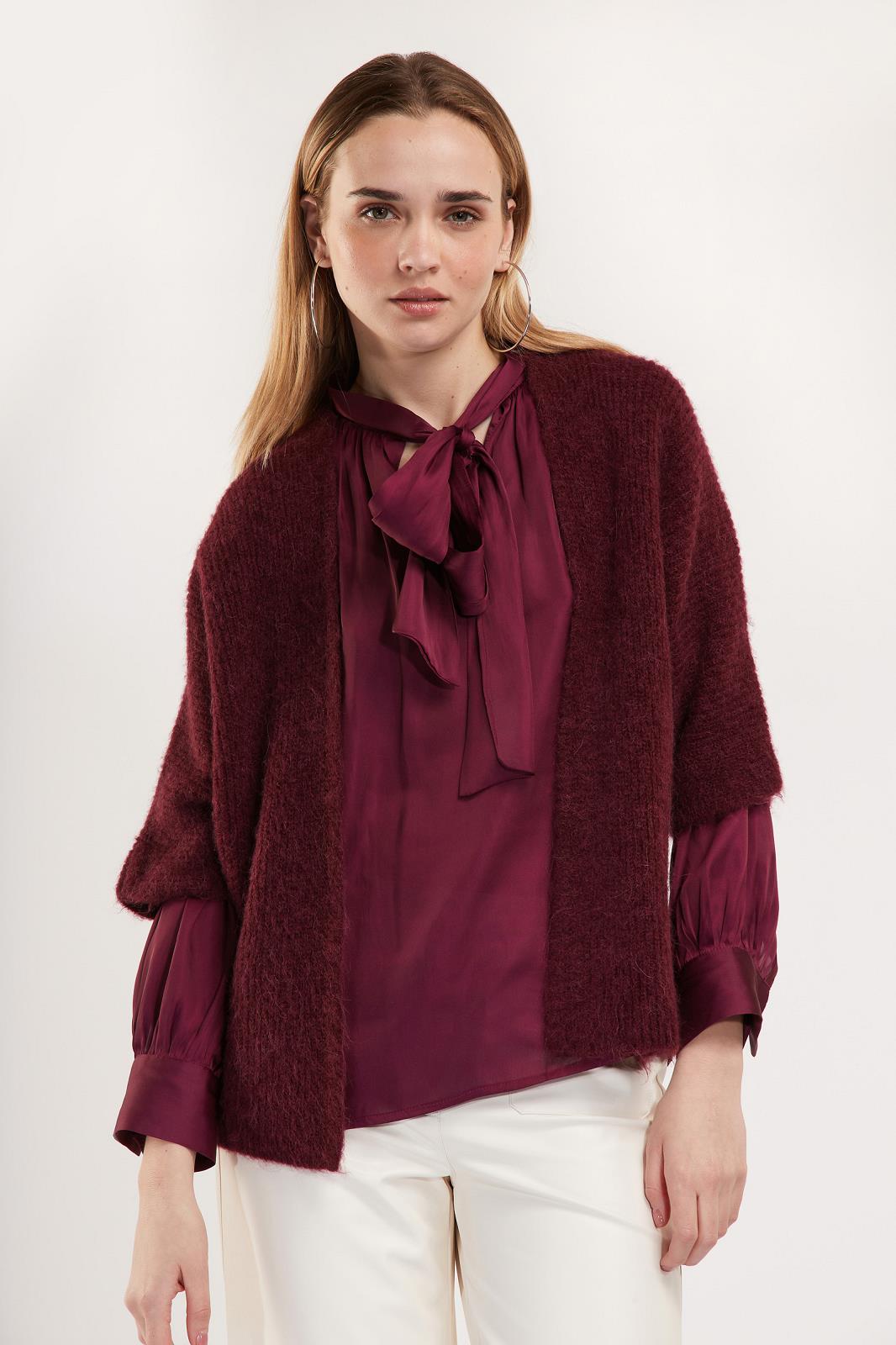 BLOUSE LS-*-UNI-Bordeaux