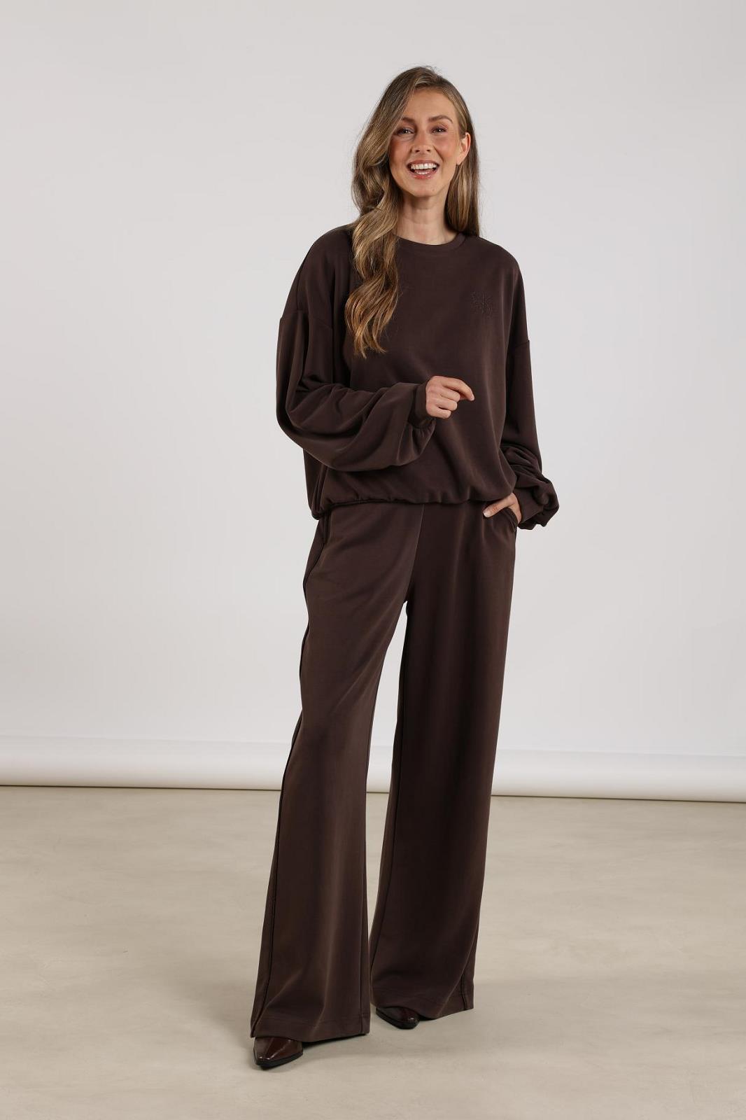 PANTS CASUAL L-*-UNI-BROWN DARK