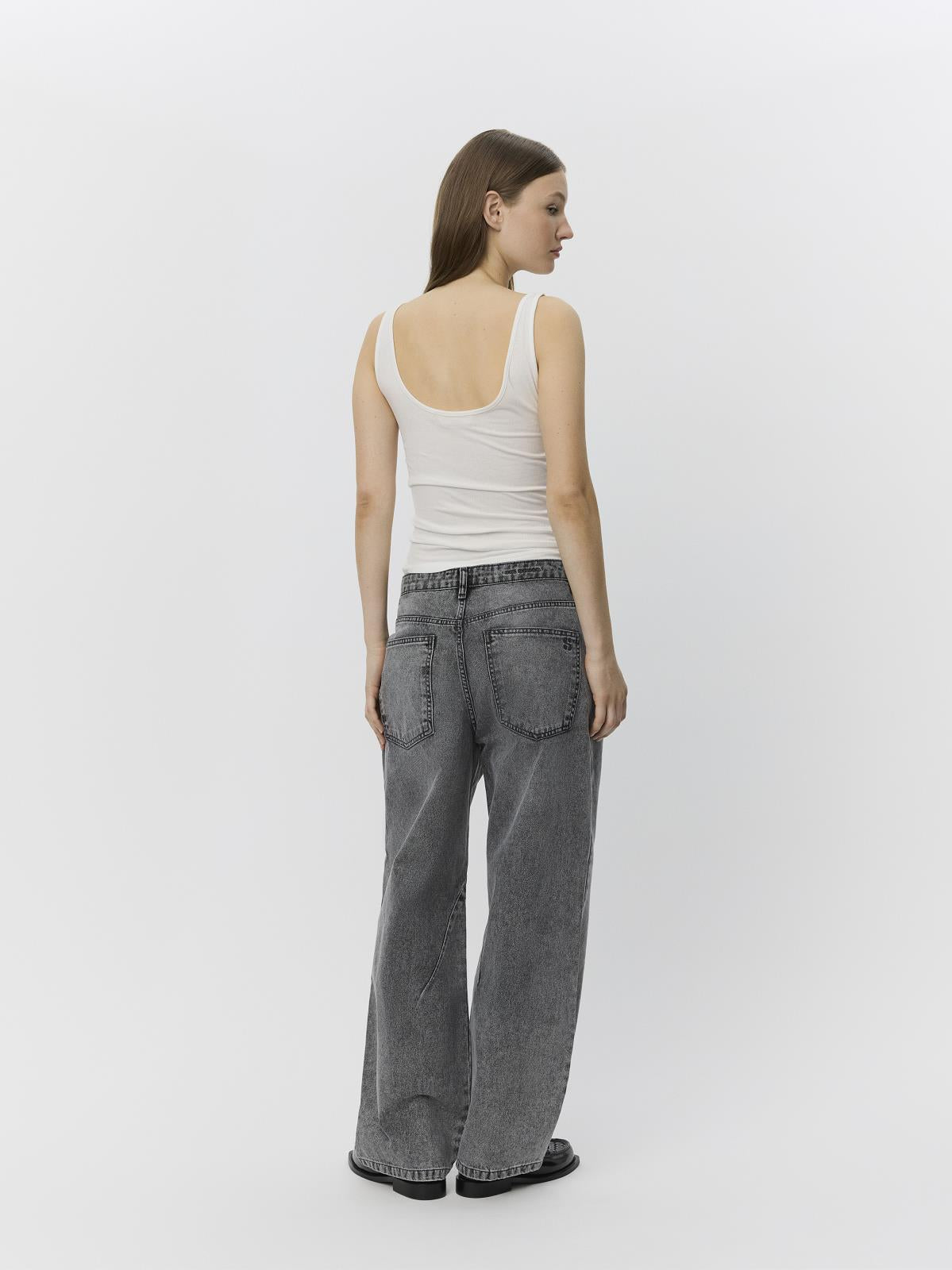 PANTS CASUAL L-DENIM/STR-UNI-GREY