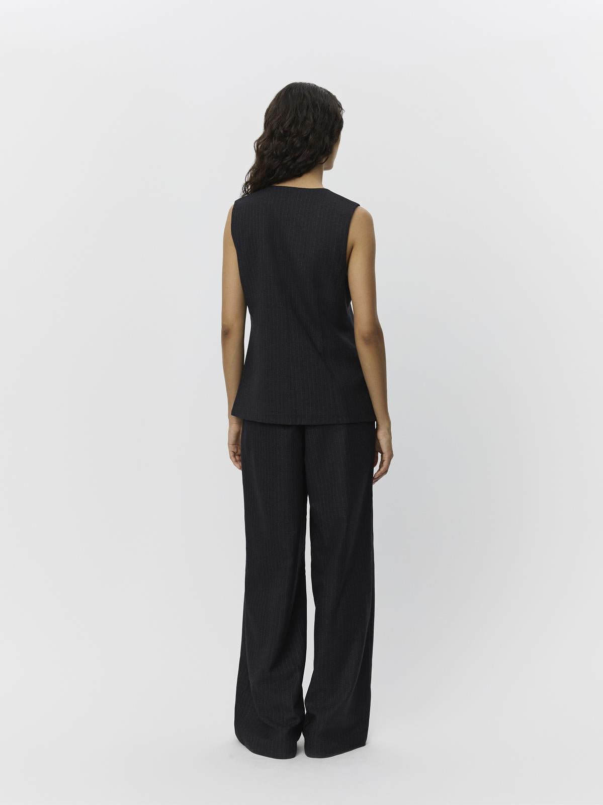 PANTS DRESSED L-*-STRIPE-ANTRACITE