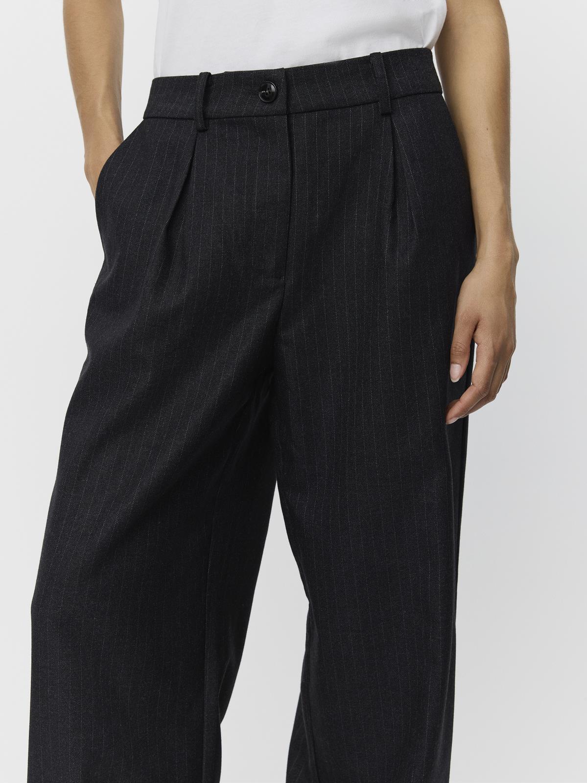 PANTS DRESSED L-*-STRIPE-ANTRACITE