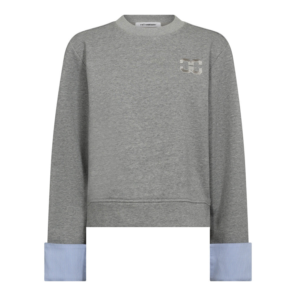 SWEATER LS-ON-UNI-GREY