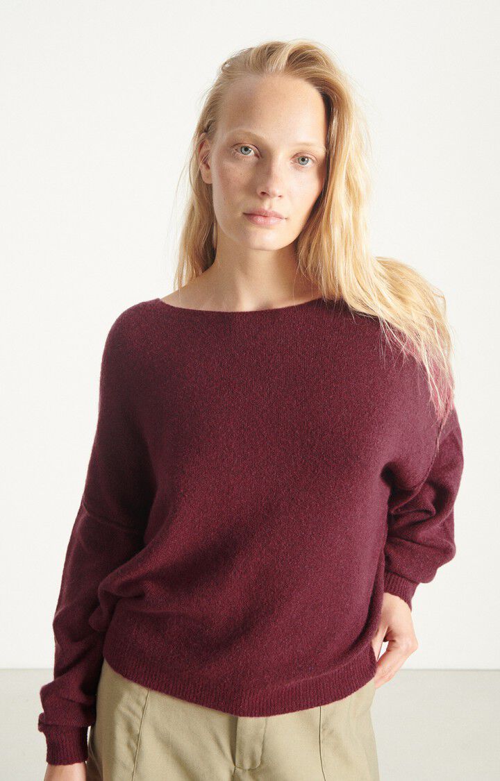 PULL LS-ON-CHINE-AUBERGINE