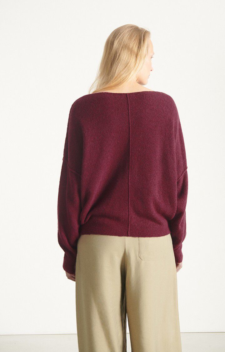 PULL LS-ON-CHINE-AUBERGINE